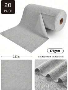 1 Roll Of 50 Pieces (20 Sheets), Reusable Microfiber Towel Roll, Hand-Tearable Cleaning Wipes, Washable Microfiber Car Soft Cleaning Cloth - Multicolor - View 8