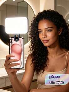 LED Fill Light Rechargeable Phone Selfie Light, Computer Video Conference Lighting, Portable Mini Light, Gifts, Lighting Fixtures, Lighting, LED, Night Light, LED Light, Fairy Light, Happy Birthday, Room Light, Room Decoration Supplies, Bedroom Decoration Party Supplies - Fill Light - View 1