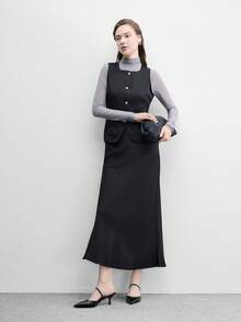 CUCCOO BIZCHIC 女款尖頭黑色啞光綁帶簡約通勤細高跟鞋 - 黑色 - 查看 3