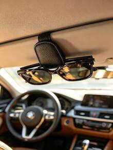 1PC Universal Car Sun Visor Glasses Clip, Fashion Glasses Holder For Car, Vehicle Eyeglasses Storage Rack, Interior Accessory Organizer For Men Women - Multicolor - View 7