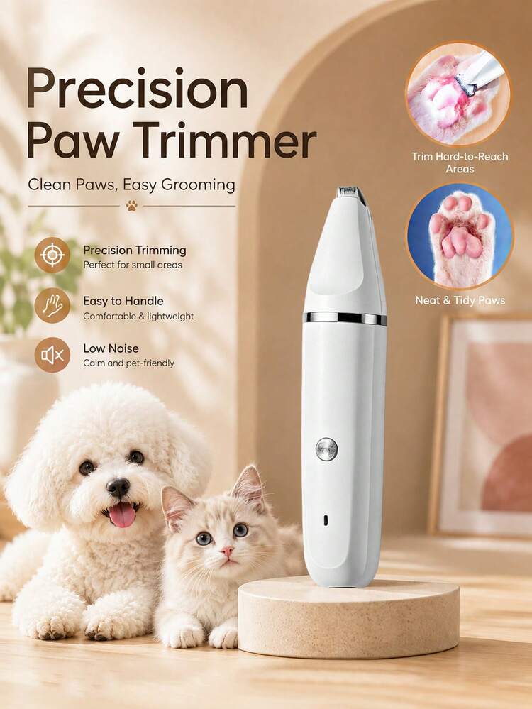 Teckwe 1件裝 ABS 塑膠無線寵物理毛剪套組 2合1可更換刀頭 低噪音 可水洗 USB充電式修剪器 白色綠色 適用小型犬、大型犬與貓咪 家用寵物美容專業理毛剪 內建 500mAh 電池 - 查看 2