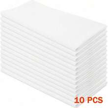 1/6/10 Pack White Table Cloth Rectangle Table Cloths For 8 Foot Rectangle Tables With Cloth Napkins 60 X 126 Inch Washable Polyester Table Covers, Reusable & Wrinkle Resistant For Weddings, Parties, Events, And Daily Use - White - View 10