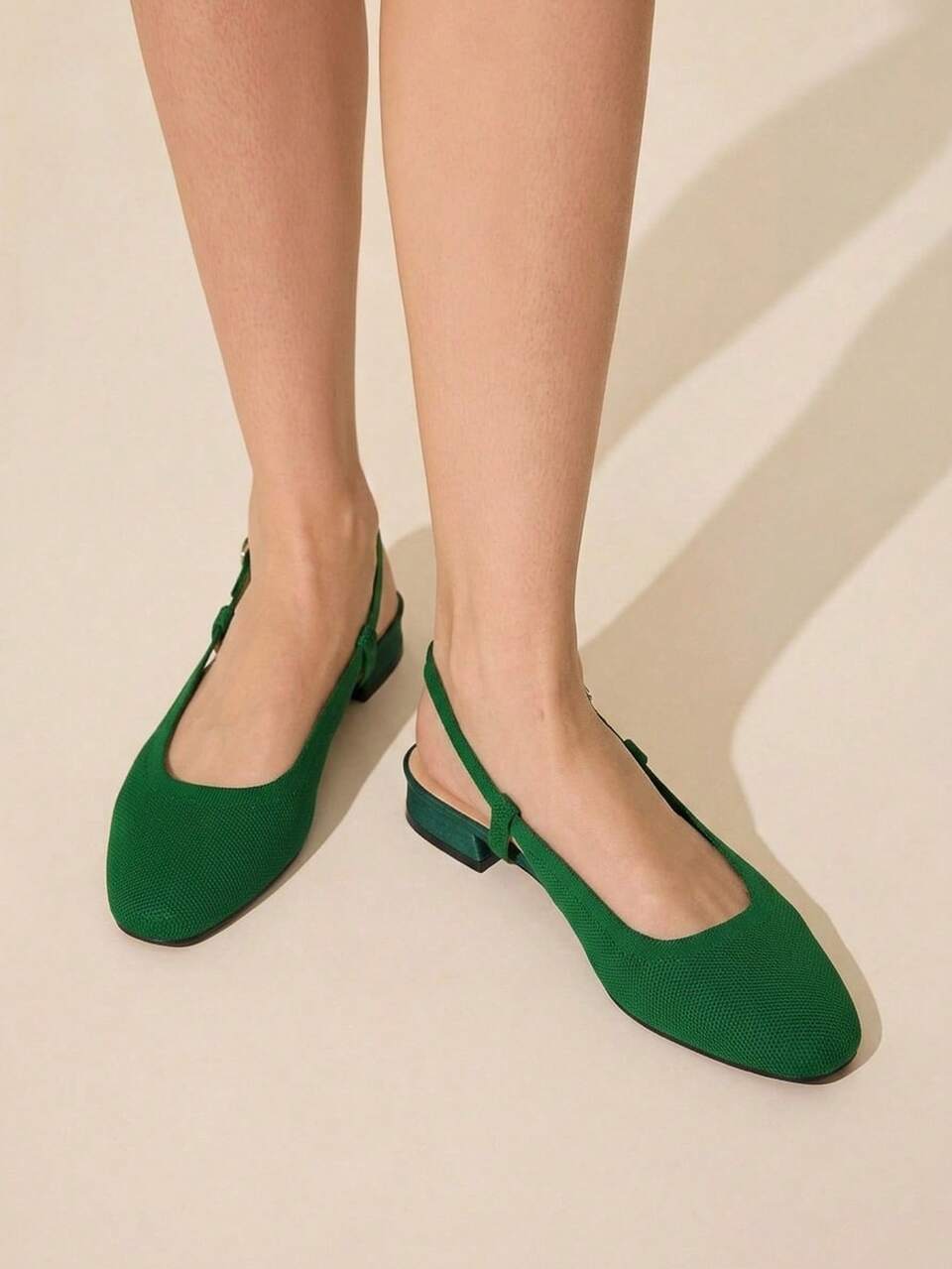 CUCCOO BASICS Women's Shoes Spring And Summer Simple Classic Woven Material Round Toe Short Heel Shoes Suitable For Commuting Dating Parties Parties And Other Occasions Fall Shoes