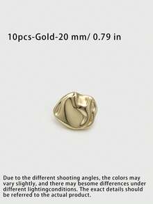 1 Pack 10 Pieces Vintage Irregular Shaped Metal Buttons Concave Convex Decorative Fasteners For Suit Windbreaker Wool Coat Sweater Clothing Diy Sewing Accessories - 10pcs - View 10
