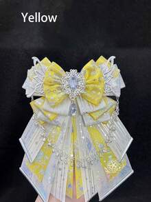 One-Piece; Cute And Elegant; Featuring A Luxurious Decorative Bow Pendant, Ribbon Brooch/Corsage, And Silver Chain; Anime/Idol Accessory - multicolor - View 14