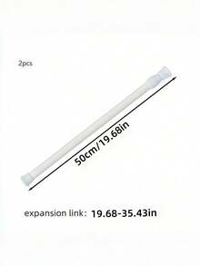 Adjustable Tension Rod Holder No Drill – Multipurpose Wall Mount Hook Bracket For Shower Curtain, Towel, Shoe Rack, Kitchen, Bathroom - White - View 3