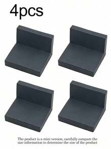 8pcs Ultra Mini Deep Black Thickened Wall-Mounted Storage Shelves, Modern Floating Display Racks, Narrow Space-Saving Storage Shelves, With Iron Plate Support, Screw Fixed, Suitable For Home And Office, 1/4/8pcs - Black - View 8