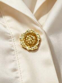 1 Pack 10 Pieces Vintage Irregular Stamen‑Shaped Metal Flower Buttons Decorative Fasteners For Sweater Top Overcoat Windbreaker Outerwear Sewing Accessories - 10pcs - View 2