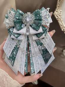 One-Piece; Cute And Elegant; Featuring A Luxurious Decorative Bow Pendant, Ribbon Brooch/Corsage, And Silver Chain; Anime/Idol Accessory - multicolor - View 2
