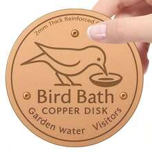 1pc 0.6mm Copper Alloy Bird Bath Disc, Round Dove Pattern Water Feature Accessory With 3 Raised Support Points, Natural Pond-Style Decorative Plate For Outdoor Bird Baths, Garden Ponds, Pools, Fountains, Fish Ponds & Landscape Water Features - Pool Cleaner - View 14
