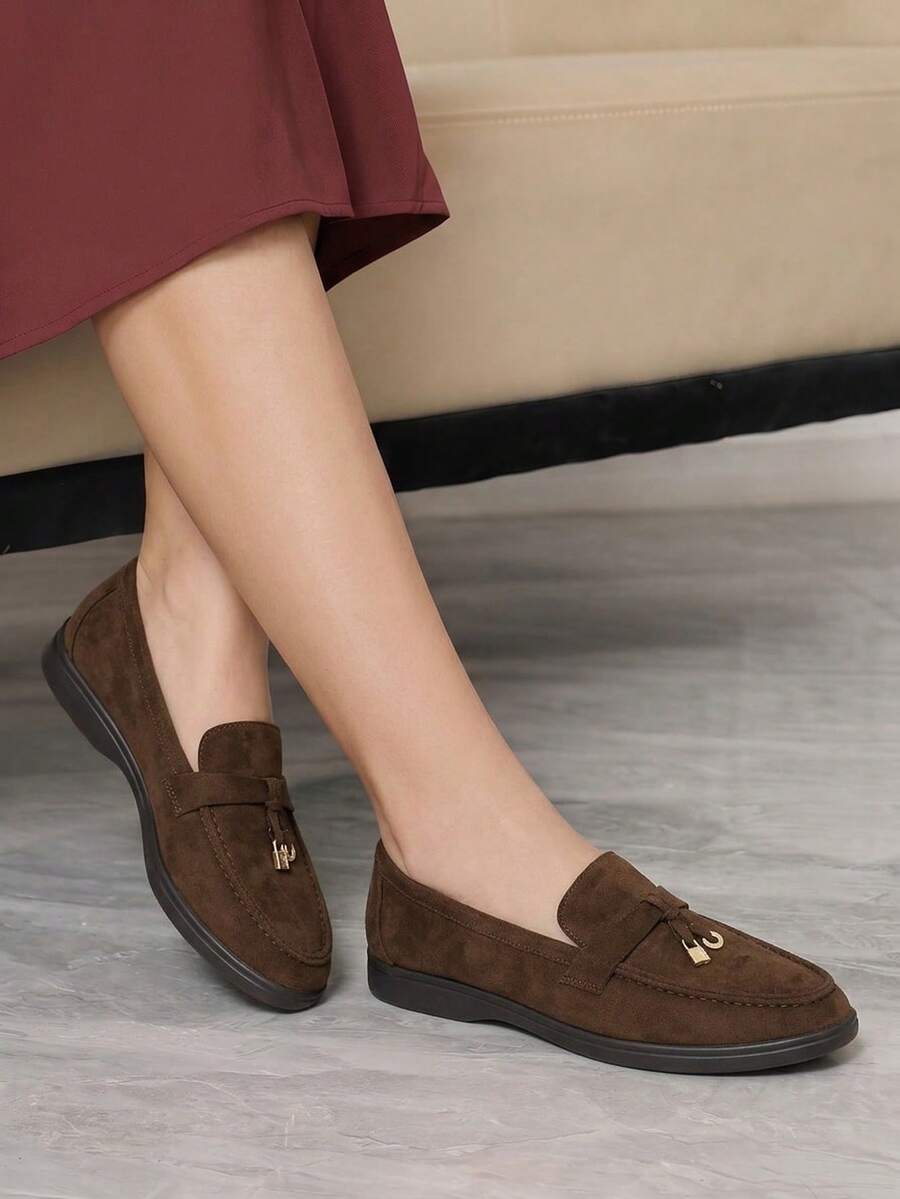Sleekvia Commuter Flat Loafers Fall Shoes - Brown - View 1