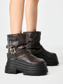 Dark Brown/Double Buckle