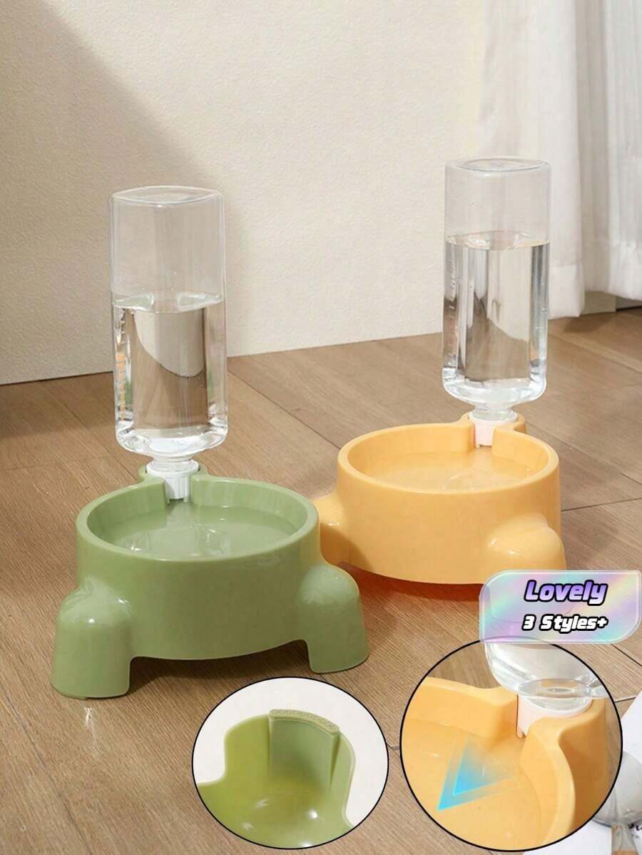 1 buah Dispenser Air Otomatis Gravitasi untuk Hewan Peliharaan, Kapasitas Besar, Mangkuk Anti Selip & Anti Tumpah, Pelindung Leher yang Ditinggikan, Tidak Membutuhkan Baterai, Ideal untuk Rumah & Perjalanan, Menjaga Hewan Peliharaan Tetap Terhidrasi - MultiWarna - View 1