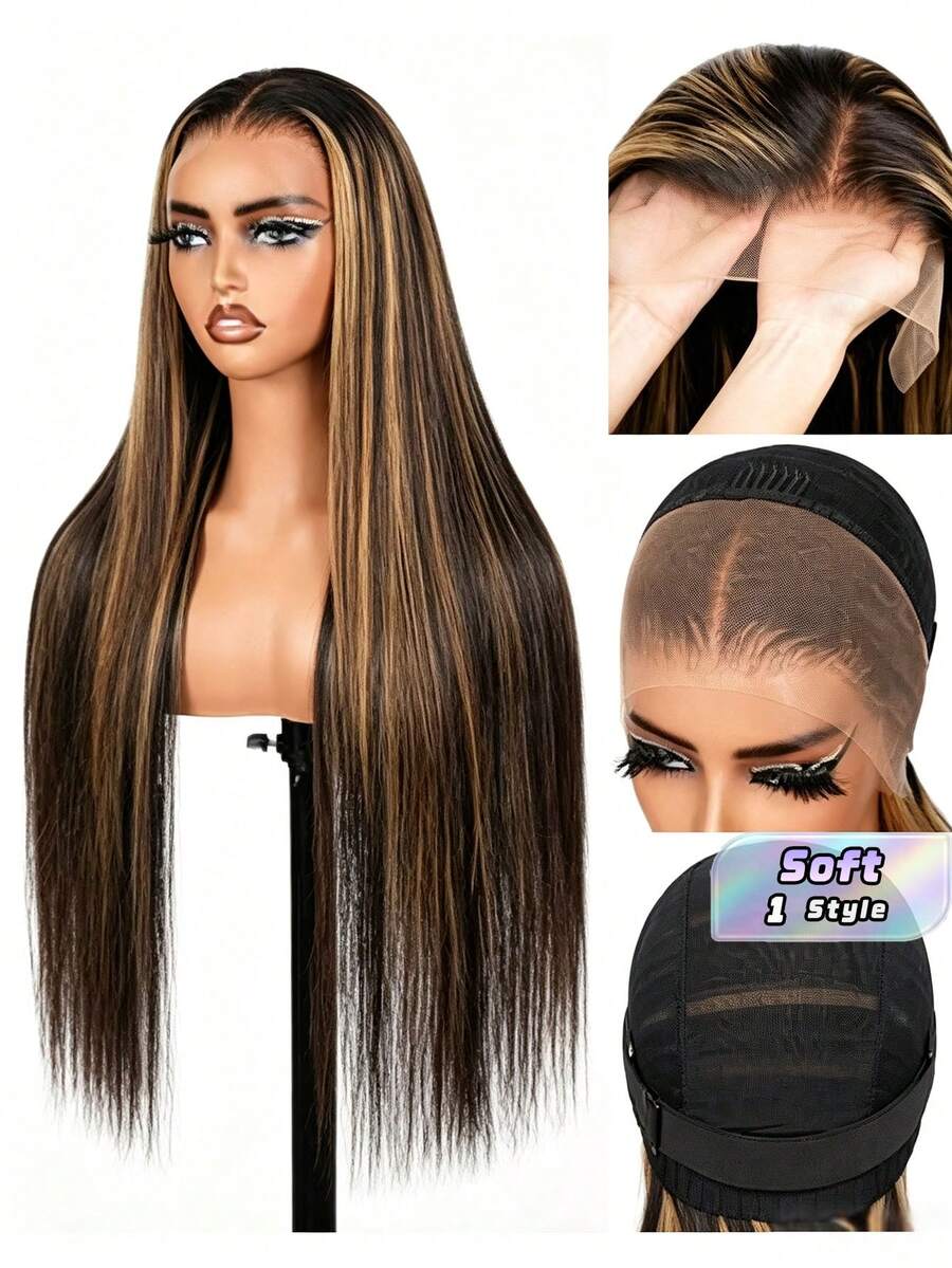 13x6 High-Definition Lace Straight Hair Wig, 200% Density, Wear And Go, Lace Closed Wig