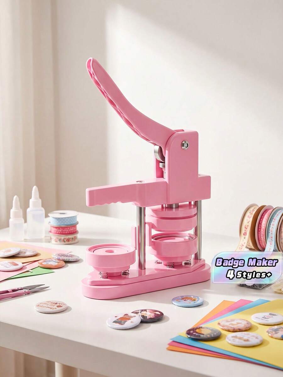 Button Maker No Installation Required. The Button Maker Button-Making Materials, Images, And A Round Cutter.
