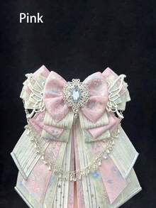 One-Piece; Cute And Elegant; Featuring A Luxurious Decorative Bow Pendant, Ribbon Brooch/Corsage, And Silver Chain; Anime/Idol Accessory - multicolor - View 18