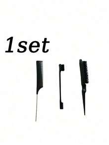 4-Piece Professional Hairdressing Tool Set, Including Spray Bottle, Pointed Comb, Eyebrow Brush, Volumizing Comb For Daily Hair Cleaning And Brushing, Wet And Dry Curling Comb, Parting Brush, Coarse And Fine Hair Care - Multicolor - View 11