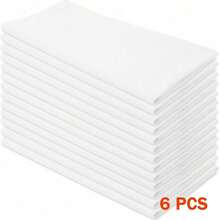 1/6/10 Pack White Table Cloth Rectangle Table Cloths For 8 Foot Rectangle Tables With Cloth Napkins 60 X 126 Inch Washable Polyester Table Covers, Reusable & Wrinkle Resistant For Weddings, Parties, Events, And Daily Use - White - View 8