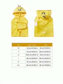 LOONEY TUNES X PETSIN 1pc Multi-Functional Yellow Bird Pet Blanket For Cats And Dogs, Warm & Comfortable, Also Thick Absorbent Bath Towel For Autumn/Winter, Great For Couch, Bed, Travel, A Cozy Gift For Birthday Or Anniversary - Yellow - View 4