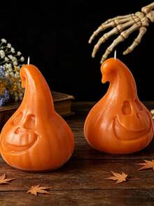 3D Halloween Pumpkin Silicone Mold, Devil Face Jack-O'-Lantern Mold For Candle Plaster Soap Making, DIY Craft Party Decor - Pumpkin - View 6