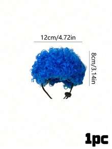 PETSIN 1PC Adorable Pet Afro Wig With Adjustable Elastic Strap, Suitable For Small To Medium-Sized Cats And Dogs. A Fun Costume Prop For Halloween, Birthday Parties, And Holiday Photoshoots. - Multicolor - View 13