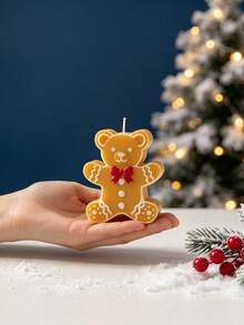 Christmas Silicone Mold DIY, Gingerbread Man Snowman Snowflake Bear Pendant Ornament Mold For Resin Candle Plaster Craft Making - White - View 8