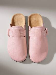 Solecia Women's Flat-Bottomed Round Toe Embroidered Beach Vacation Shoes - Pink - View 3