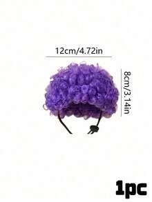 PETSIN 1PC Adorable Pet Afro Wig With Adjustable Elastic Strap, Suitable For Small To Medium-Sized Cats And Dogs. A Fun Costume Prop For Halloween, Birthday Parties, And Holiday Photoshoots. - Multicolor - View 16