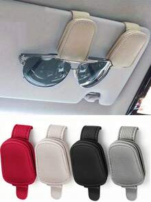 1PC Universal Car Sun Visor Glasses Clip, Fashion Glasses Holder For Car, Vehicle Eyeglasses Storage Rack, Interior Accessory Organizer For Men Women - Multicolor - View 3