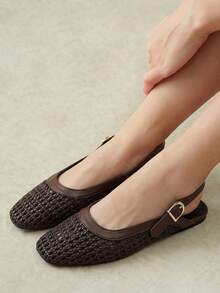 Styleloop Ladies, Buckles, Flat Shoes, Vacation Atmosphere, Summer Wear, Travel Essentials, Y2K, Cool Girl Night Out Wear - dark brown - View 7