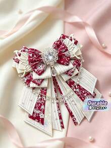 One-Piece; Cute And Elegant; Featuring A Luxurious Decorative Bow Pendant, Ribbon Brooch/Corsage, And Silver Chain; Anime/Idol Accessory - multicolor - View 1
