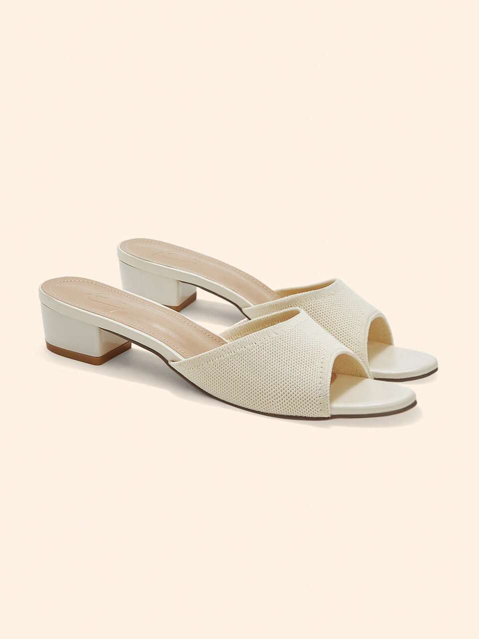 CUCCOO BASICS Women's Fashionable And Sexy Round Toe Woven Fabric Slippers, Medium And High Heels, Painted Thin And Straight Heels. Lightweight And Breathable Slouchy