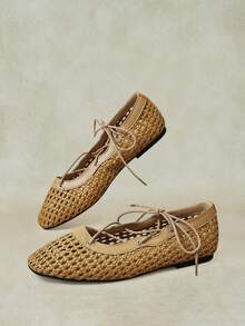 Styleloop Ladies, Willow Nails, Flat Shoes, Vacation Atmosphere, Summer Wear, Travel Essentials, Y2K, Cool Girl Night Out Wear - Light brown - View 8