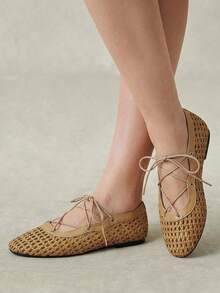 Styleloop Ladies, Willow Nails, Flat Shoes, Vacation Atmosphere, Summer Wear, Travel Essentials, Y2K, Cool Girl Night Out Wear - Light brown - View 2
