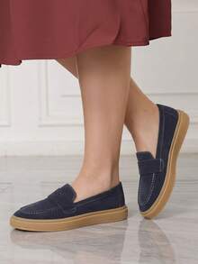 Sleekvia Commuter Flat Shoes - Navy Blue - View 5