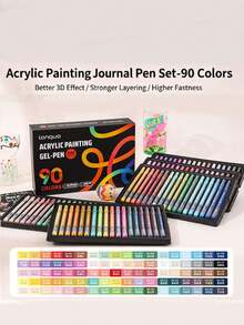54/90/144 Color Acrylic Neutral Pen Gift Box 1.0mm Large Capacity Handheld Painting Manuscript Color Pen - Sets - View 15