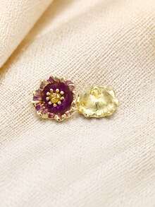 1 Pack 10 Pieces Vintage Irregular Stamen‑Shaped Metal Flower Buttons Decorative Fasteners For Sweater Top Overcoat Windbreaker Outerwear Sewing Accessories - 10pcs - View 8