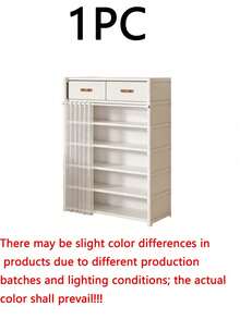 1 Pack Multi-Layer Shoe Rack With Curtain & Drawers, Household Large Capacity Curtained Shoe Storage Cabinet, Dustproof Shoe Display Organizer For Indoor Doorway, Ideal Home Storage And Holiday Gift - Multicolor - View 11