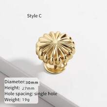 Golden Full Set Of Furniture Handles Suitable For Any Furniture, Including Drawers, Cabinets, Doors, Zinc Alloy Material Cabinets, French Light Luxury Handles - Gold - View 3