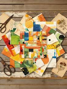 24pcs 6" Single‑Sided Craft Pattern Paper, Decorative Background Paper For DIY Photo Album, Scrapbook, Hand‑Made Cards & Notebook Decoration - Multicolor M - View 5