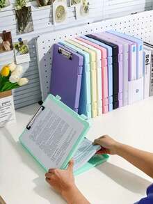 1pc Large Capacity Waterproof Durable Classified Test Paper Folder Subject Sorting Storage Organizer For Students School Office Stationery Supplies - A4 - View 5