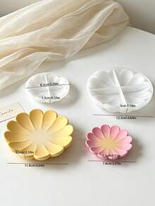 Flower Petal Silicone Mold, DIY Plaster Aroma Diffuser Tray Mold For Resin Epoxy Jewelry Dish Trinket Tray Ornament Craft Making - flower - View 2