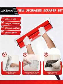 60/40/26 Cm Gypsum Tools For Painting Walls, Smooth Scrapers For Plasterboard, Flexible Blades And Hardened Cutting Blades, Lightweight And Durable Design, - A - View 1
