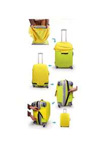 1pc Thick Elastic Luggage Cover, Suitable For 18-28 Inch Suitcases, Dust-Proof Travel Accessory - Multicolor - View 7