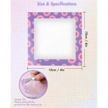 Reusable Diamond Art Release Section Frame Film, 30 Pcs Non-Stick Release Paper For Diamond Painting Lovers, 10 X 10 Cm Diamond Art Accessories And Tools For Sectioning, Gradient Rainbow - View 2