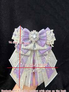 One-Piece; Cute And Elegant; Featuring A Luxurious Decorative Bow Pendant, Ribbon Brooch/Corsage, And Silver Chain; Anime/Idol Accessory - multicolor - View 5