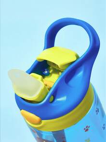 SHEIN | PAW Patrol 16盎司/500毫升卡通圖案水瓶，附矽膠吸管與防漏蓋，適合旅行、觀光與學校使用，Tritan材質，返校季 - 藍色 - 查看 5