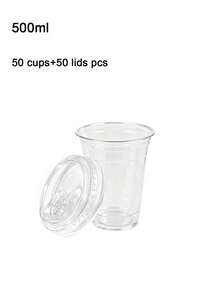 Thickened High‑Clear PET Drink Cups With Leak‑Proof Dome Lids, Straw‑Compatible Food‑Grade Transparent Cups, Sturdy Deformation‑Resistant For Iced Americano Latte Fruit Tea, Commercial Use For Shop Stall - Clear - View 10