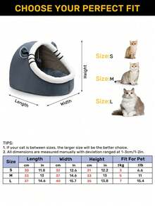 PETSIN Cute Gray Cat Bed For Indoor Cats, Mouse Ear Design Soft Pet Bed, Cozy Plush Sleeping Mat, Warm Breathable Kitten Bed For Small Medium Cats, Rabbits And Small Pets - Chinchilla shape nest - View 8