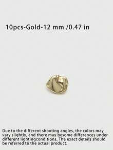 1 Pack 10 Pieces Vintage Irregular Shaped Metal Buttons Concave Convex Decorative Fasteners For Suit Windbreaker Wool Coat Sweater Clothing Diy Sewing Accessories - 10pcs - View 4